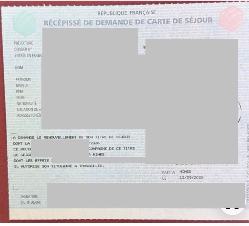 Residence permit cases handled in France